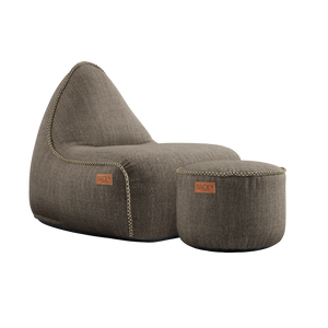 SACKit Cobana zitzak en poef Brown