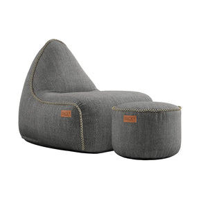 SACKit Cobana zitzak en poef Grey