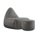 SACKit Cobana zitzak en poef Grey