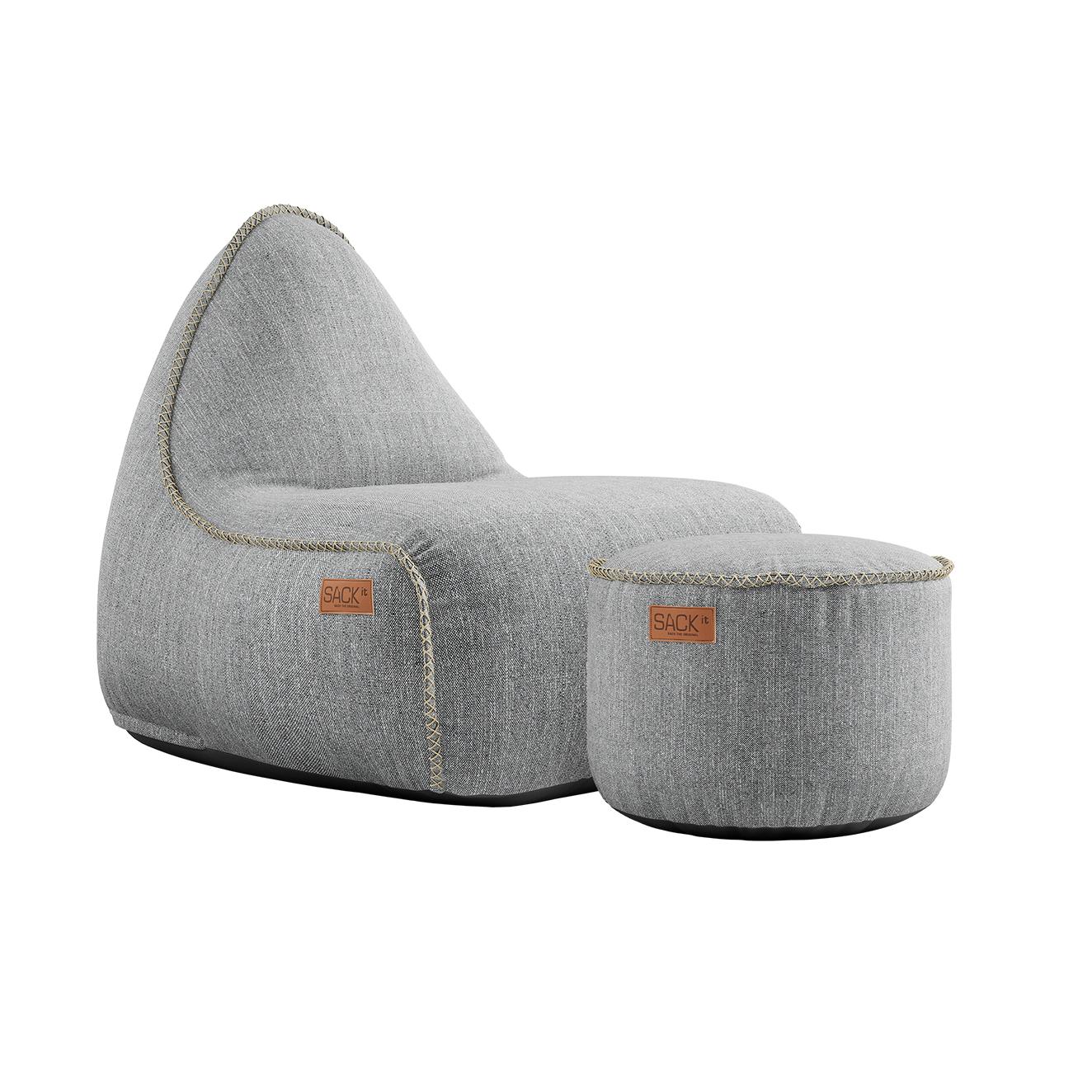 SACKit Cobana zitzak en poef Sand Melange