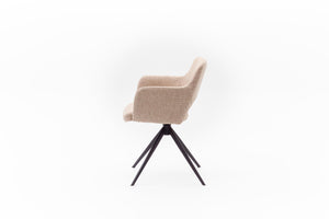 HelloChair HC31 Lillem eetkamerstoel San Remo Ecru spinpoot zwart
