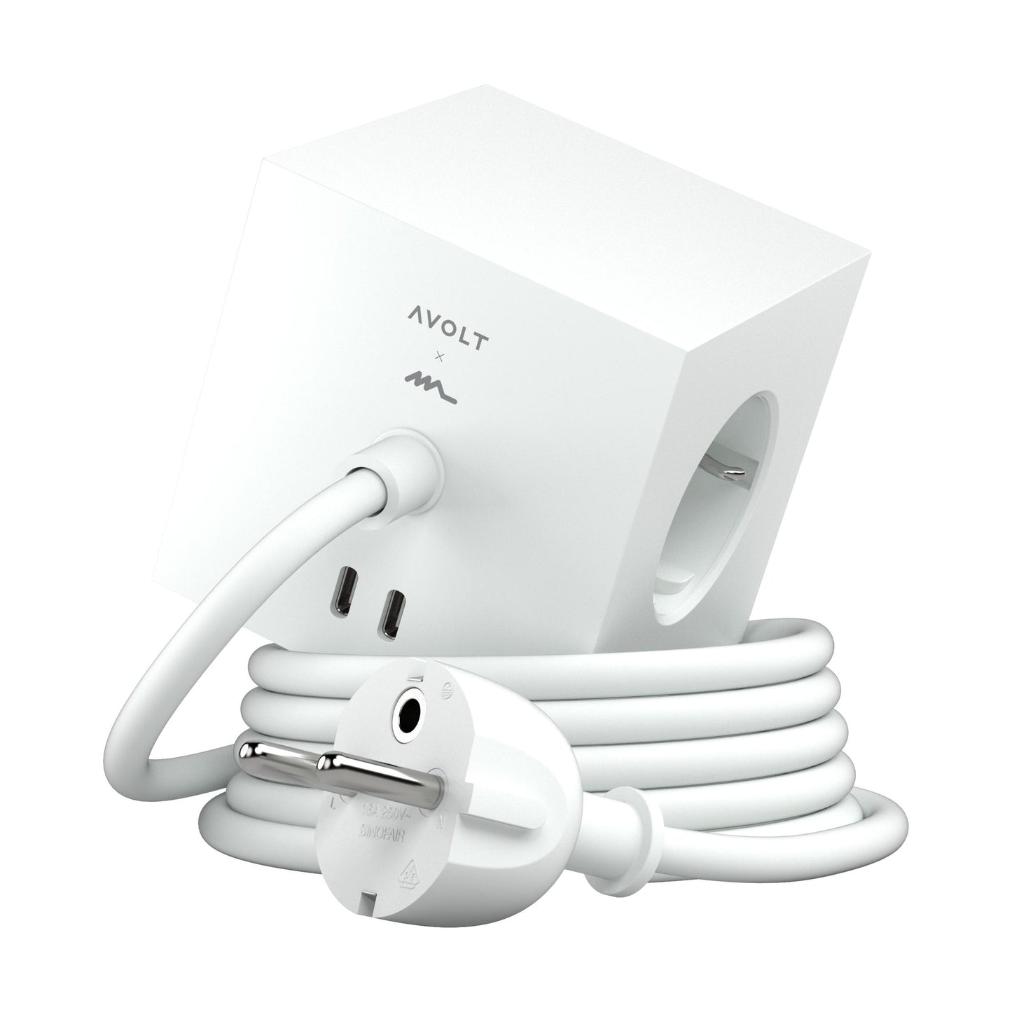 Avolt Square 1 stekkerdoos 3m Opal White