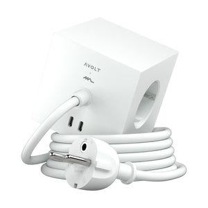 Avolt Square 1 stekkerdoos 3m Opal White