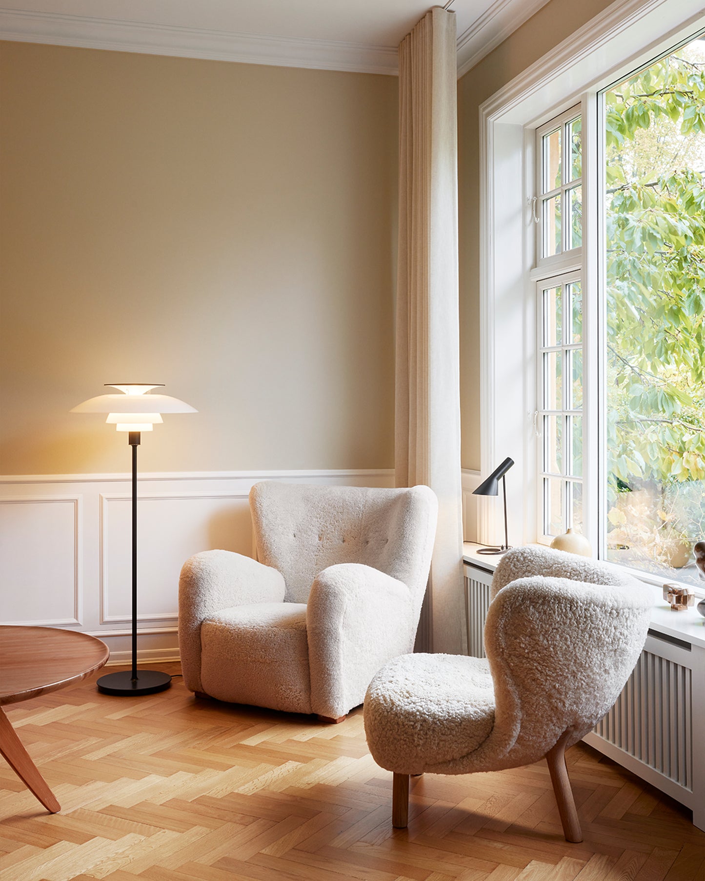 Louis Poulsen PH 80 vloerlamp Opal White/Chrome