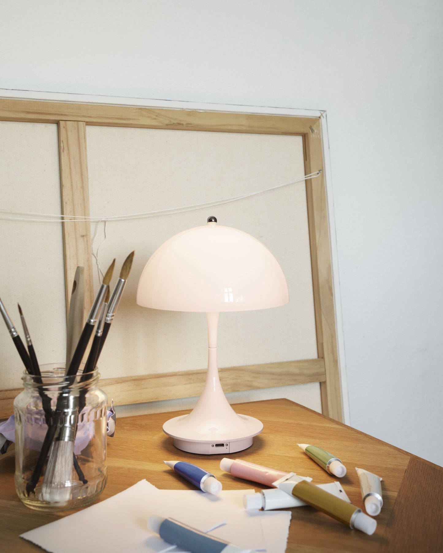 Louis Poulsen Panthella 160 Portable tafellamp Yellow Opaque