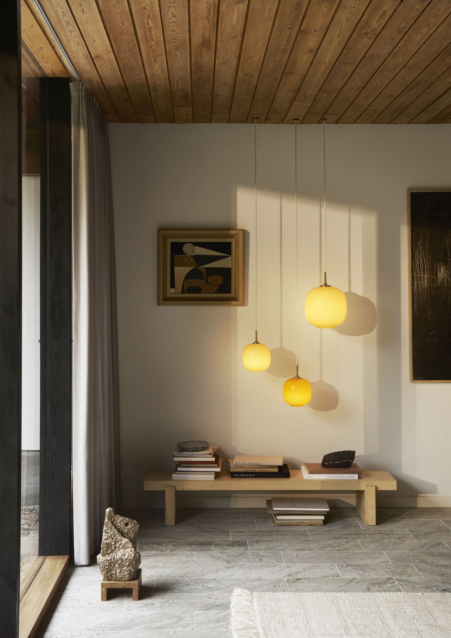 Louis Poulsen VL 45 Radiohus hanglamp Ø17,5 cm Brass/Glossy White Opal