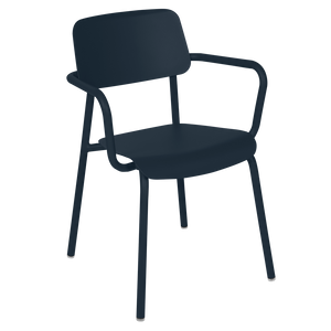 Fermob Studie tuinstoel met arm Deep blue