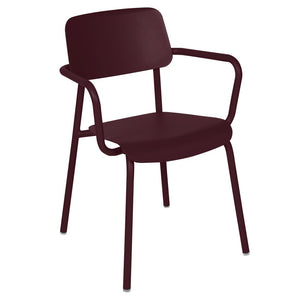Fermob Studie tuinstoel met arm Black cherry