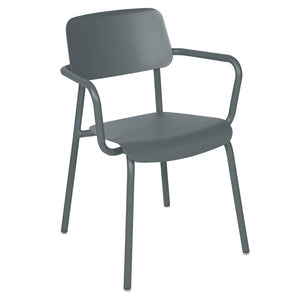 Fermob Studie tuinstoel met arm Storm grey