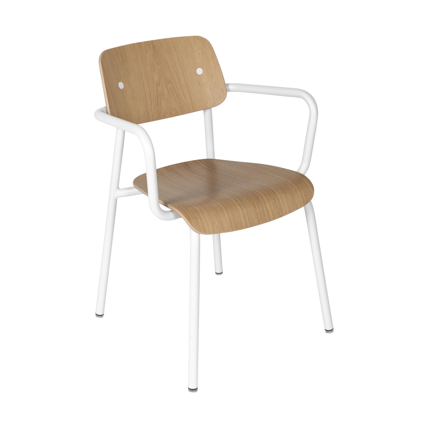 Fermob Studie tuinstoel met arm eiken Cotton White