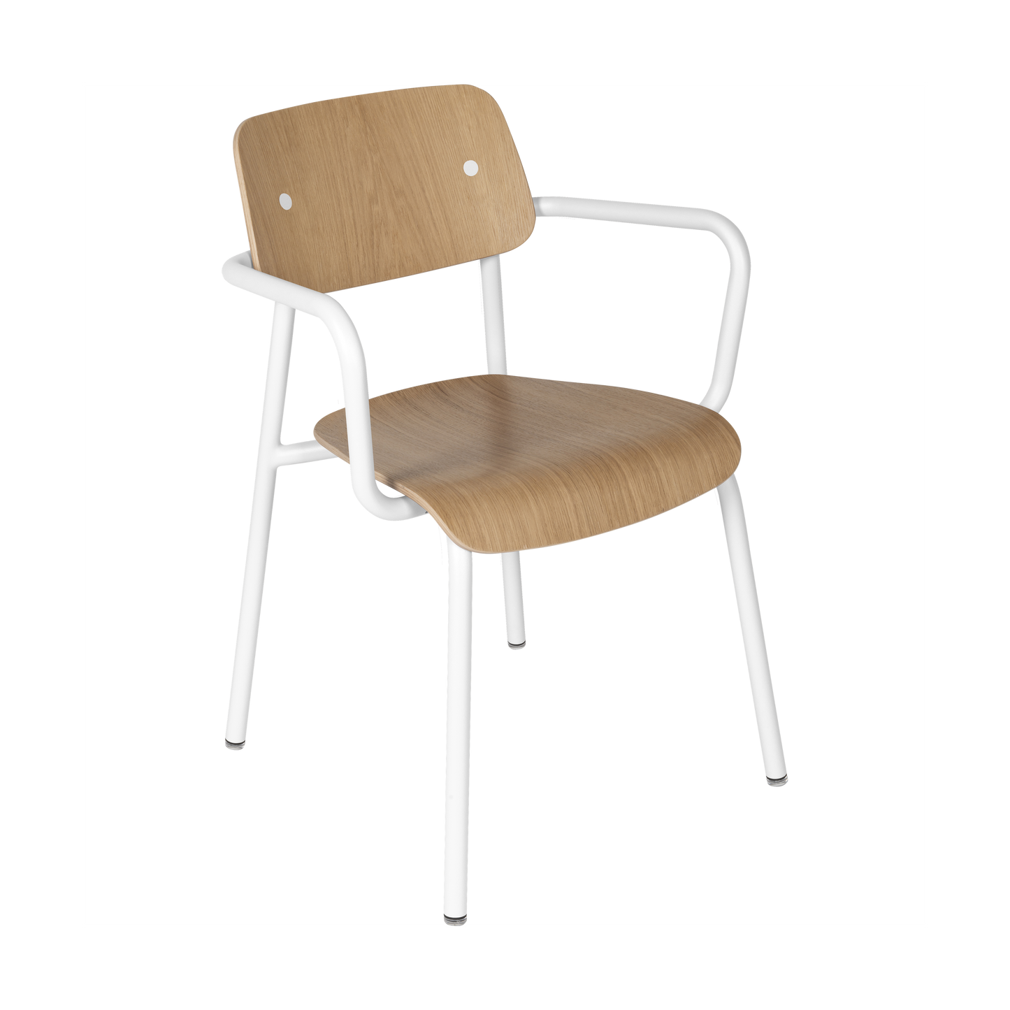 Fermob Studie tuinstoel met arm eiken Cotton White