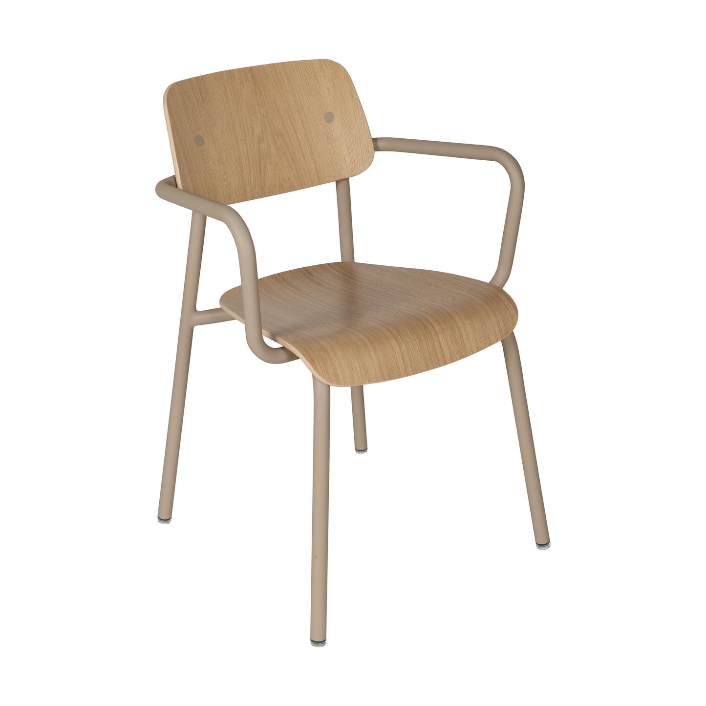 Fermob Studie tuinstoel met arm eiken Nutmeg