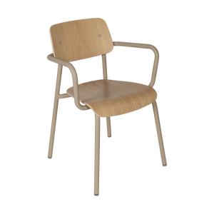 Fermob Studie tuinstoel met arm eiken Nutmeg