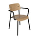 Fermob Studie tuinstoel met arm eiken Liquorice