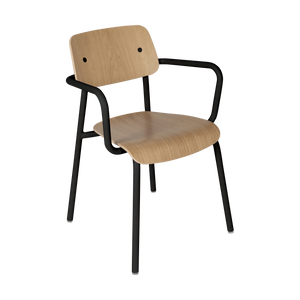 Fermob Studie tuinstoel met arm eiken Reglisse