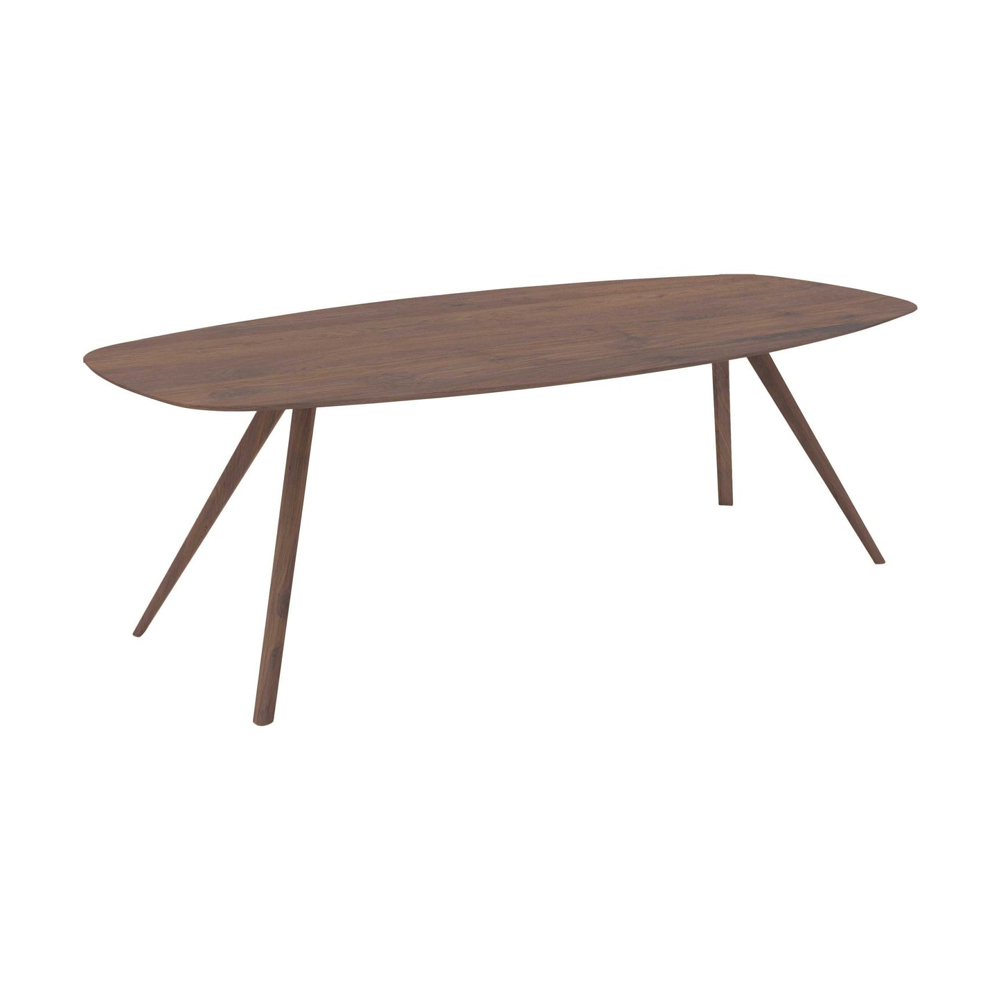 HelloTable Novum 30 eettafel Semi Ovaal 250x110 cm noten mat