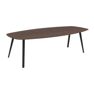 HelloTable Novum 15 eettafel Semi Ovaal 250x110 cm eiken dark stained/zwart