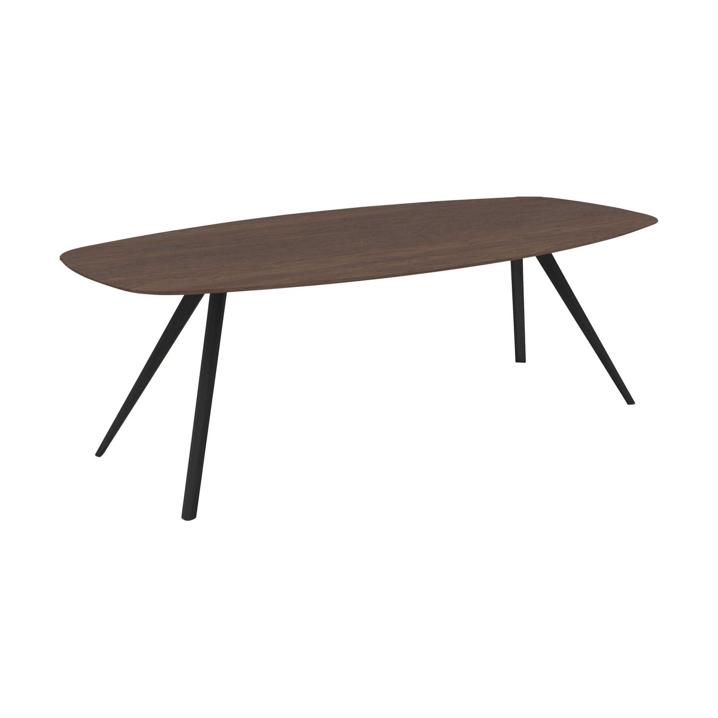 HelloTable Novum 30 eettafel Semi Ovaal 250x110 cm eiken dark stained/zwart