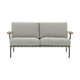 Muuto Settle 2-zits tuinbank Ribbed Weave 2/Dark Green