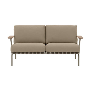 Muuto Settle 2-zits tuinbank Ribbed Weave 5/Taupe