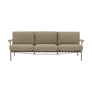 Muuto Settle 3-zits tuinbank Ribbed Weave 5/Taupe