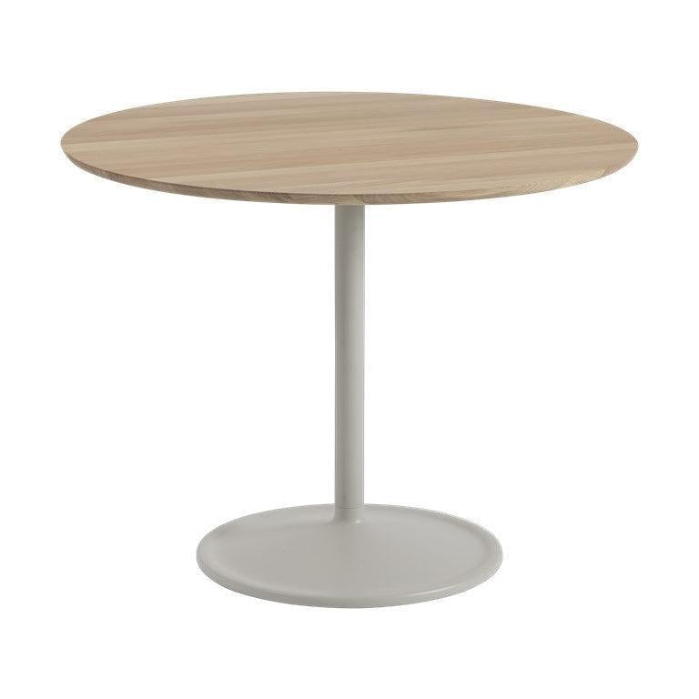 Muuto Soft eettafel rond Ø95 cm Solid oiled Oak/Grey