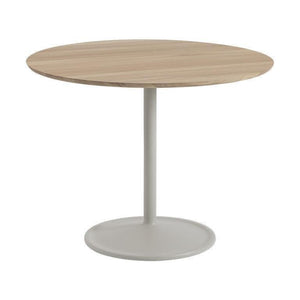 Muuto Soft eettafel rond Ø95 cm Solid oiled Oak/Grey