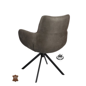 HelloChair HC34 Comfo eetkamerstoel microleder Bull Graphite