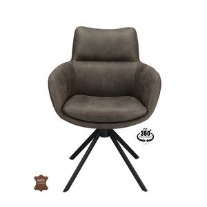 HelloChair HC34 Comfo eetkamerstoel microleder Bull Graphite