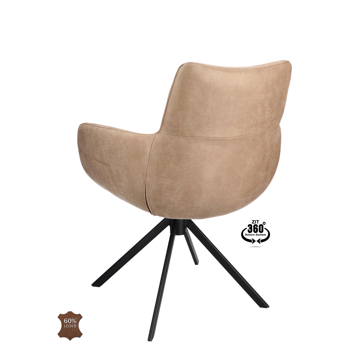 HelloChair HC34 Comfo eetkamerstoel microleder Bull Liver