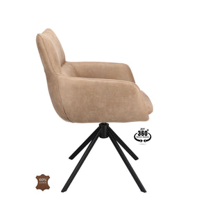 HelloChair HC34 Comfo eetkamerstoel microleder Bull Liver