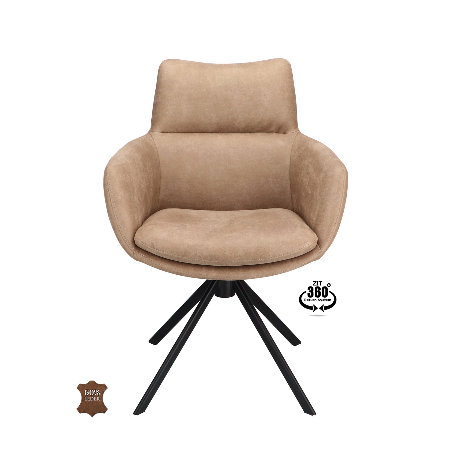 HelloChair HC34 Comfo eetkamerstoel microleder Bull Liver