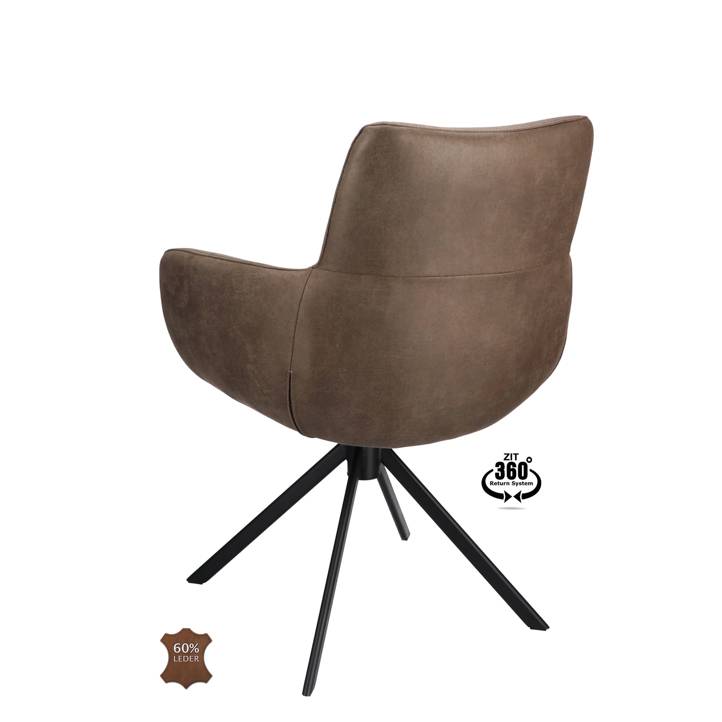 HelloChair HC34 Comfo eetkamerstoel microleder Bull Wood