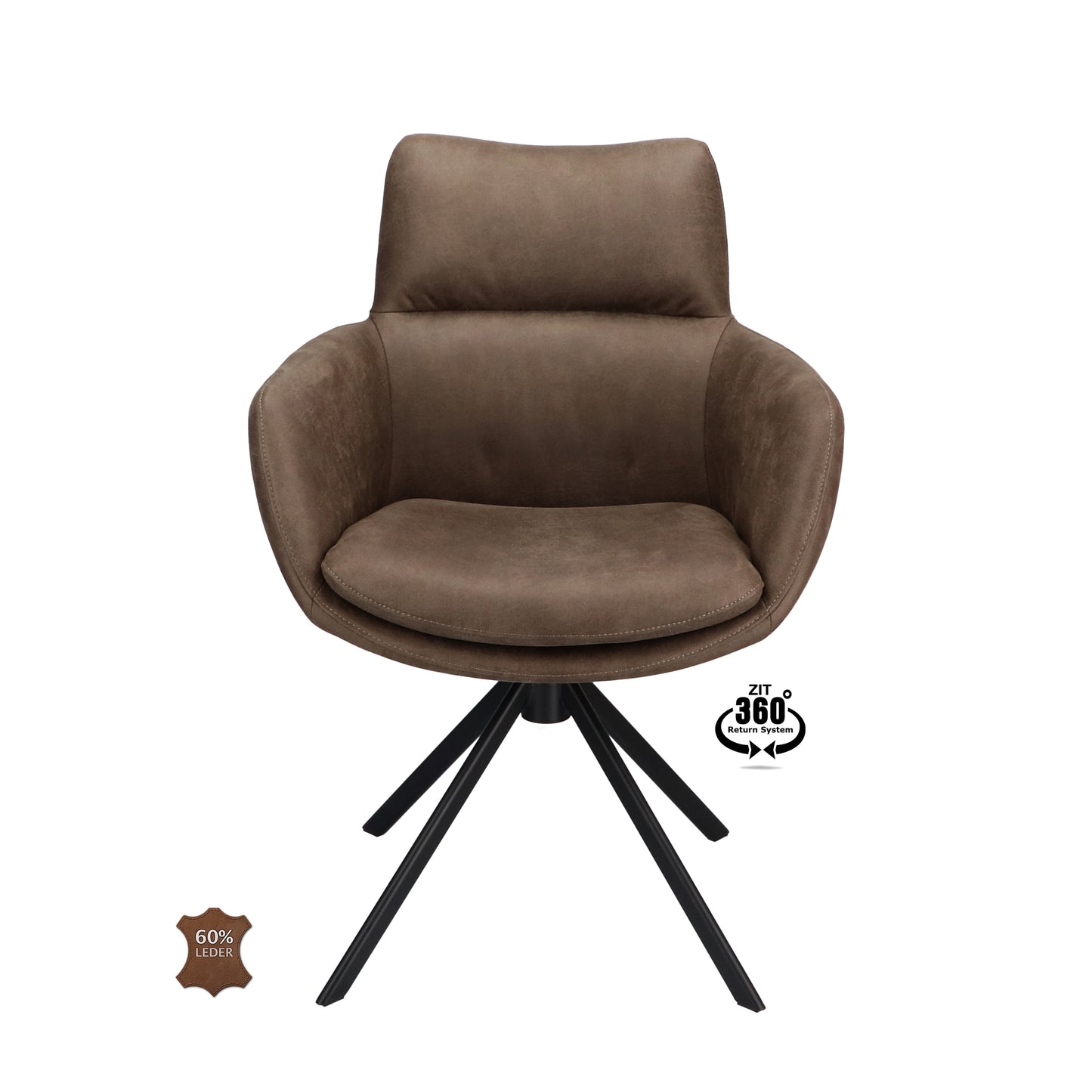 HelloChair HC34 Comfo eetkamerstoel microleder Bull Wood