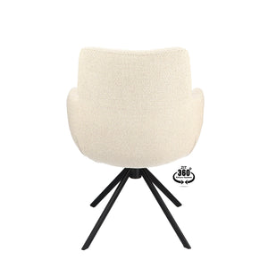 HelloChair HC34 Comfo eetkamerstoel Rhythm Natural spinpoot zwart