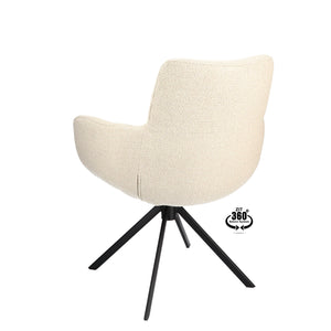 HelloChair HC34 Comfo eetkamerstoel Rhythm Natural spinpoot zwart