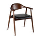 HelloChair HC309 Ori eetkamerstoel leer Onyx beuken dark walnut