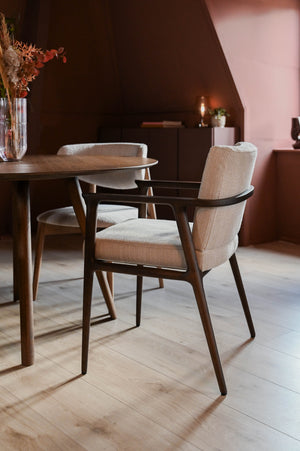 HelloChair HC117 Fyna eetkamerstoel Silent Natural poot essen coffee