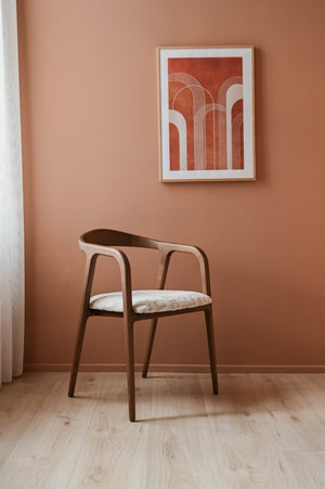 HelloChair HC116 Esby eetkamerstoel met arm beuken weatherd Rural Cream