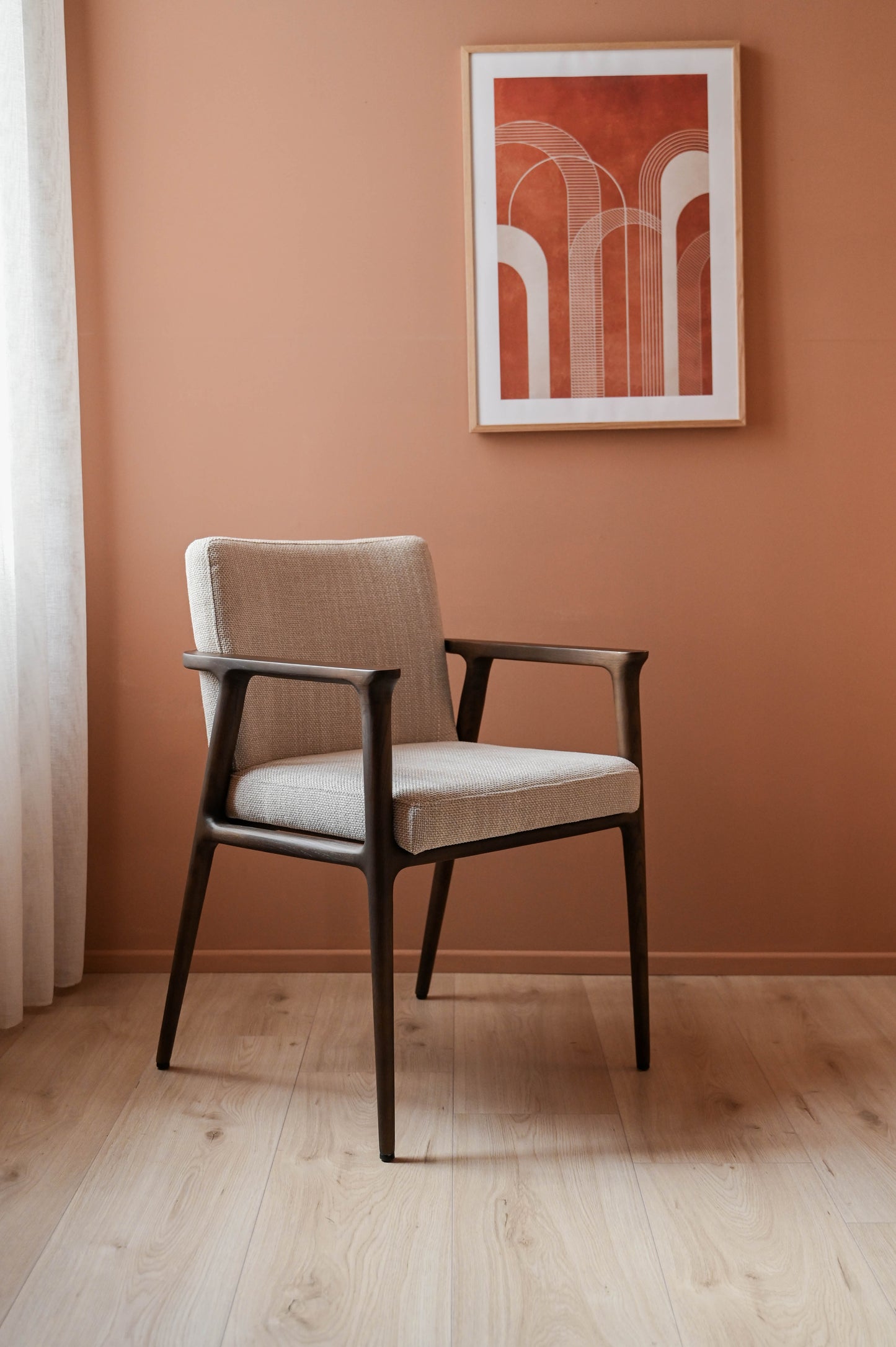 HelloChair HC117 Fyna eetkamerstoel Silent Natural poot essen coffee