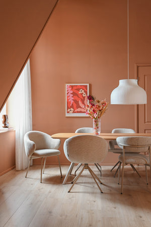 HelloChair HC18 Silven eetkamerstoel spinpoot beige Amber Natural