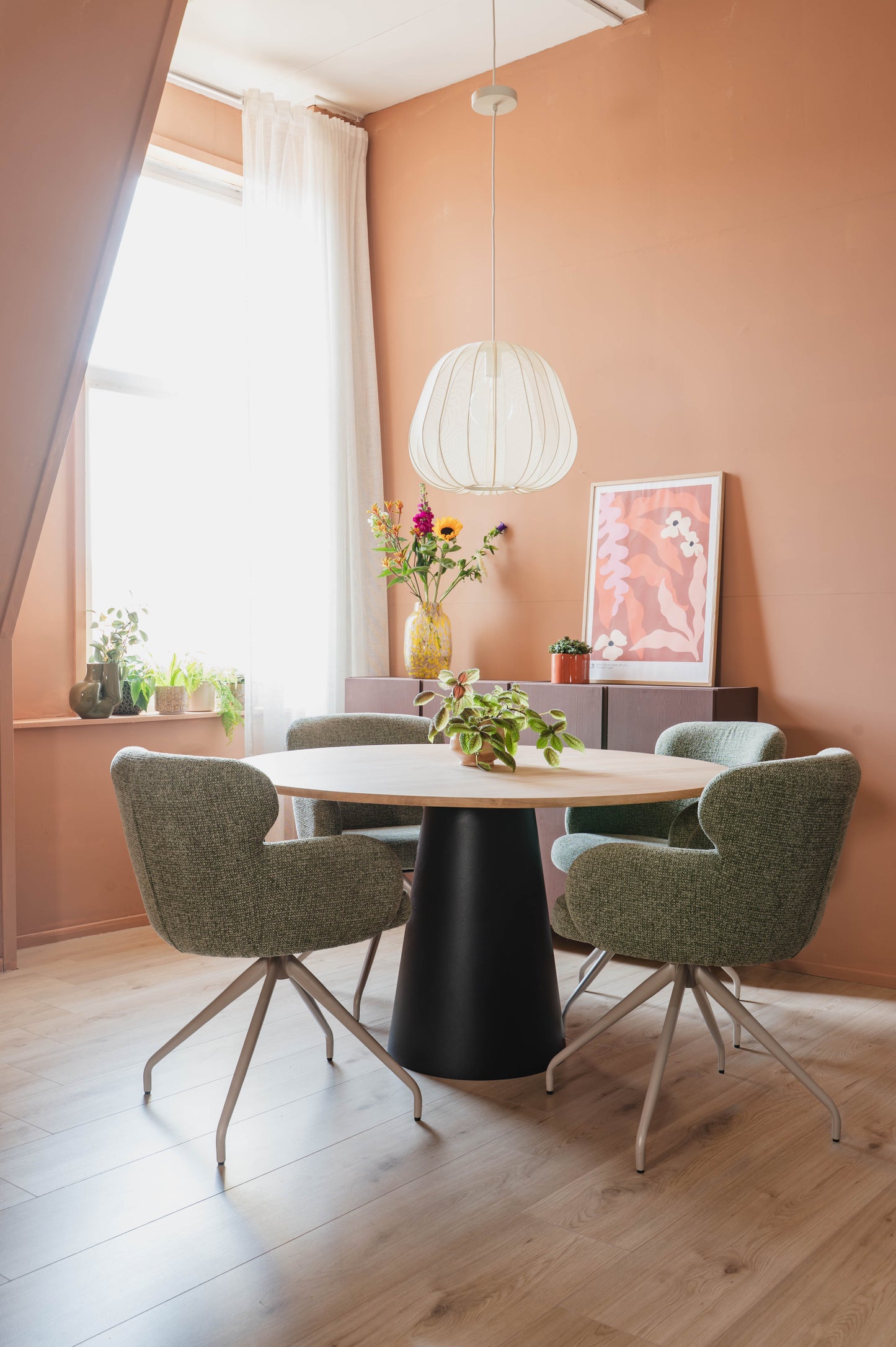 HelloChair HC22 Akin eetkamerstoel Milan Wheat spinpoot zwart