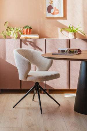 HelloChair HC25 Seli eetkamerstoel Chacha Natural spinpoot zwart