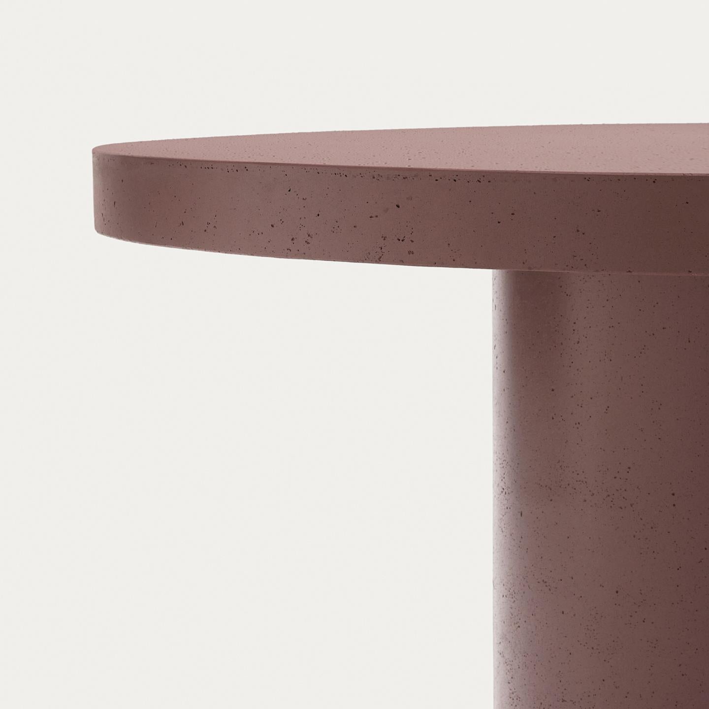 Kave Home Aiguablava tuintafel Ø120 cm cement Terracotta