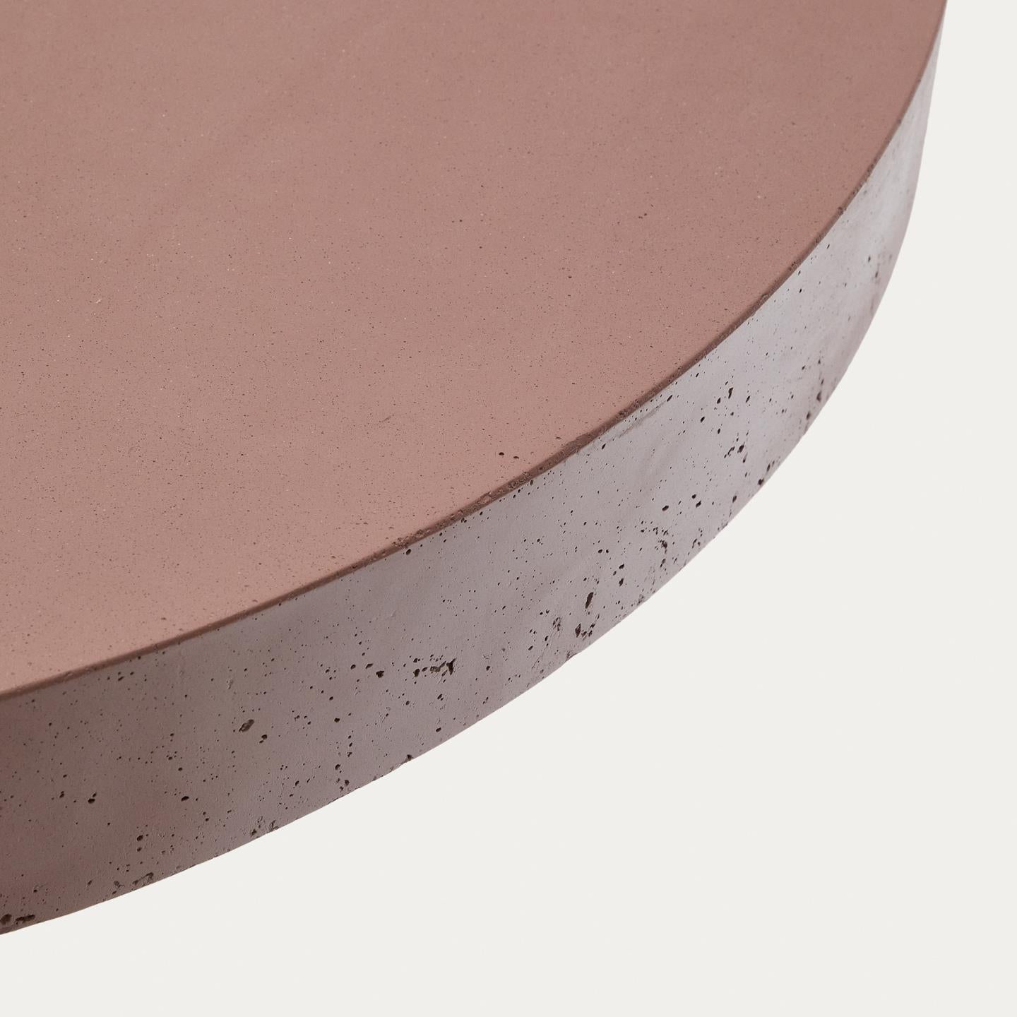 Kave Home Aiguablava tuintafel Ø120 cm cement Terracotta