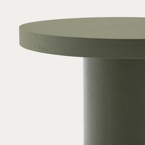 Kave Home Aiguablava tuintafel Ø90 cm cement Groen