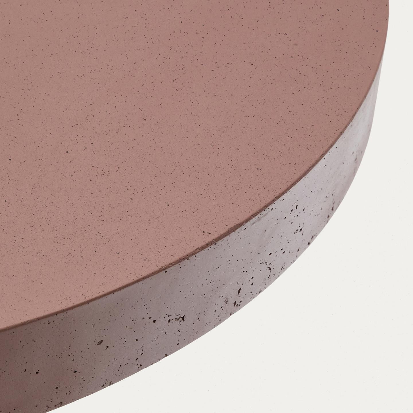 Kave Home Aiguablava tuintafel Ø90 cm cement Terracotta