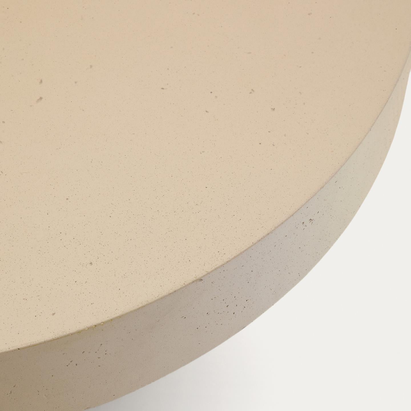 Kave Home Aiguablava tuintafel Ø90 cm cement Beige
