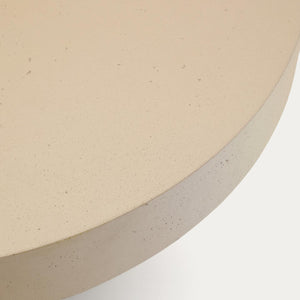 Kave Home Aiguablava tuintafel Ø90 cm cement Beige