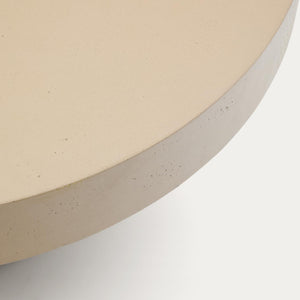 Kave Home Aiguablava salontafel Ø66 cm cement Beige